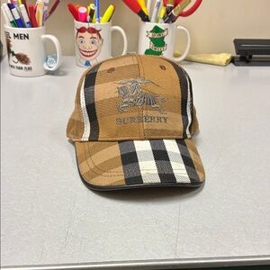 Burberry Brown and Black Check Cap